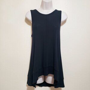 Cute Button Back Split Hem Top Size L